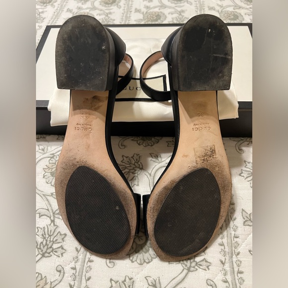 GUCCI HORSEBIT ANKLE STRAP BLACK SANDALS SIZE 36 EU / 6 US - $950.00 - Picture 10 of 11